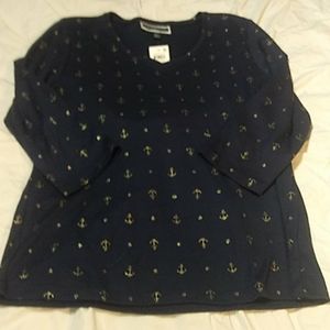 NWT Karen Scott, mid-sleeve tunic, Sz. L